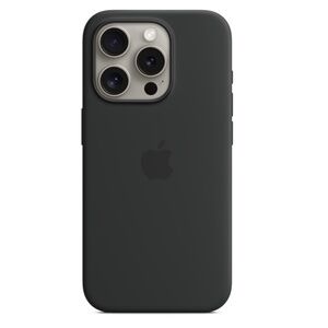 Authentic Apple Silicone Case with MagSafe for iPhone 15 Pro - Black